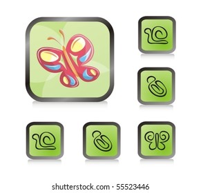 Icons insects.