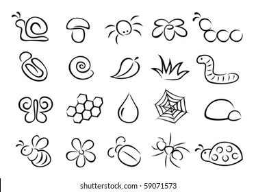 Icons insects.