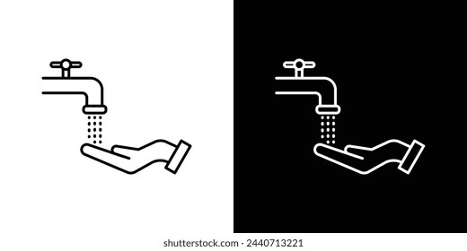 Icons of Islamic Wudu Ritual. Spiritual Cleansing and Ablution Symbols