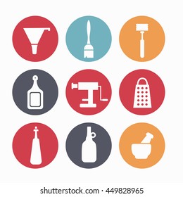 Icons kitchen appliances.
