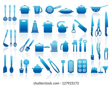 Icons of kitchen ware