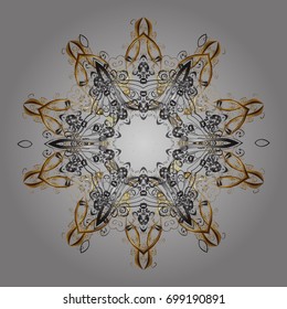 Icons, labels. Colorful snowflake Vector illustration. Vector winter snowflakes on colorful background. Flat design. Snowflake icon, isolated.