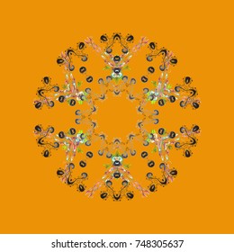 Icons, labels. Snowflake icon, isolated. Colorful snowflake Vector illustration. Vector illustration. Vector winter snowflakes on colorful background. Flat design.