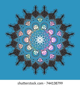 Icons, labels. Vector winter snowflakes on colorful background. Snowflake icon, isolated. Colorful snowflake Vector illustration. Flat design. Vector illustration.