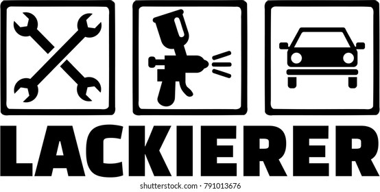 Icons for lacquerer with job title
