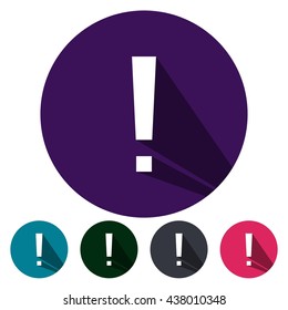 icons large exclamaton for Web, Mobile and business