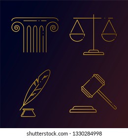 Icons for lawyer
