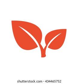 Icons of leaf design orange