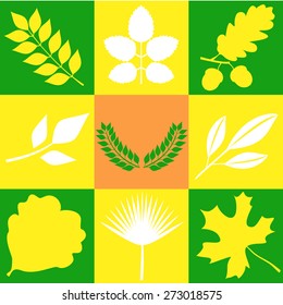 icons with leaves