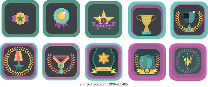 iconos para nivelar, o lo que sea