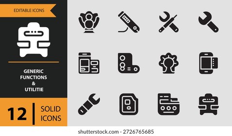 Icons like app utility system function and feature tool help designers visually represent core actions enabling clear functionality communication and consistent user interaction across multiple digital interfaces