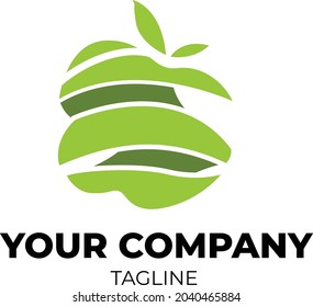 Icons like food logos. Peeled apple. Catering concept. Vector flat line illustration