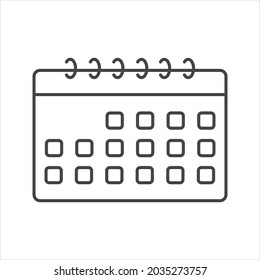 Icons line Calendar , Date time vector