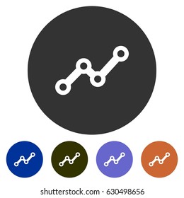 icons line graph for Web, Mobile and business