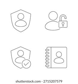 Symbole für gesperrte Benutzer und Adressbuch