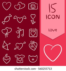 Icons love for your favorite and good mood