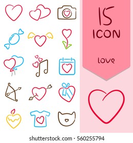 Icons love for your favorite and good mood