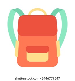 Icons luggage. Flat style summer travel suitcase. Suitcases and backpacks. Vector illustration holiday