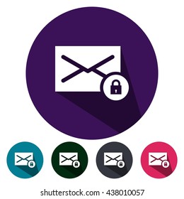 icons mail locked for Web, Mobile and business