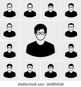 icons man vector set