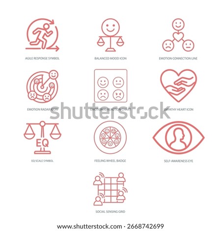 Icons for managing and recognizing emotions in self and others.