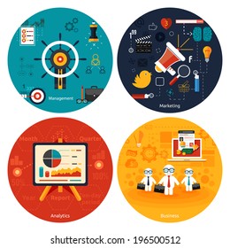 Icons for marketing, management, analytics and business tools