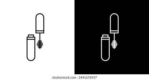 Iconos de los pinceles de rímel. Símbolos para el realce de pestañas y herramientas de belleza