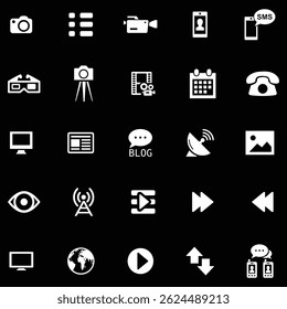 icons of media and contacts 