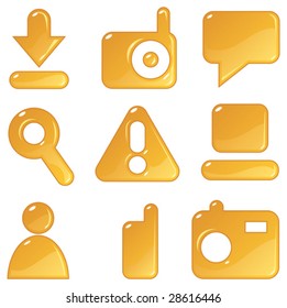Icons for media content websites. Vector illustration.