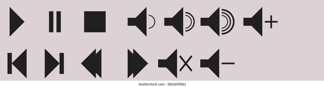 Symbolmedienplayer, Vektorgrafik-Illustrator v2.