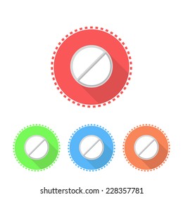 Icons of medical tablets - 2d flat illustration, vector, eps 8