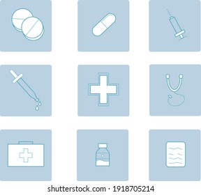 Icons Medicine Surgery Hospital Stock Vector (Royalty Free) 1918705214 ...