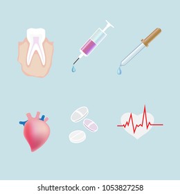  icons medicine vector