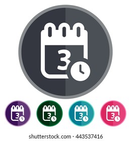 icons meeting date flat for Web, Mobile and business