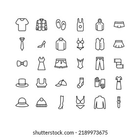 Icons for men's and women's clothing
