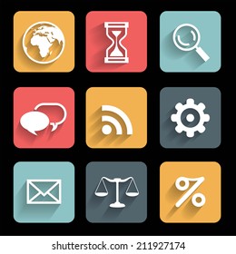Icons. Metro style. Interface mobile applications (app)