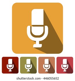 icons microphone flat for Web, Mobile and business