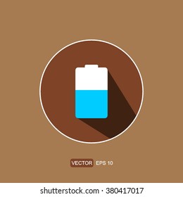 icons middle battery for Web and Mobile