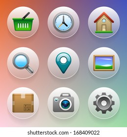 Icons for mobile apps or web. Eps 10.