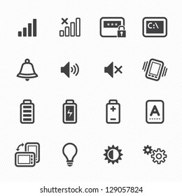 Icons for Mobile Phone with White Background