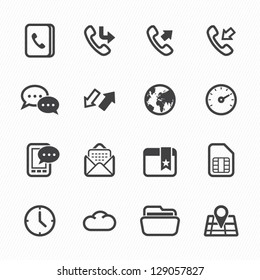 Icons for Mobile Phone with White Background