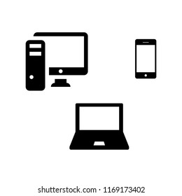 Icons of modern gadgets. Design in a flat style