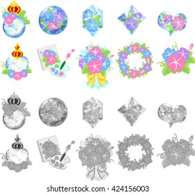 The icons of morning glory object