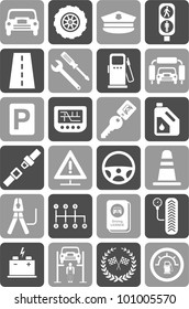 icons of motor vehicles, automobile, traffic, mechanical, safety...