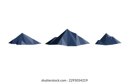 Icons of mountains. View of the mountains
