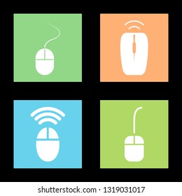 Icons for mouse, vector illustration in flat, EPS10.