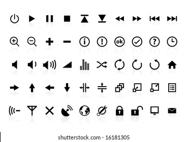 Icons for multimedia Interface.