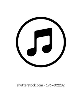 icons of music note vector signs.