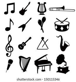 Icons of musical instruments