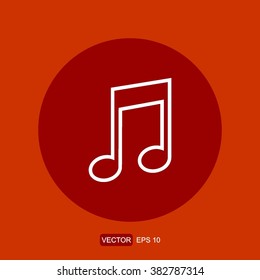 icons musical note for Web and Mobile